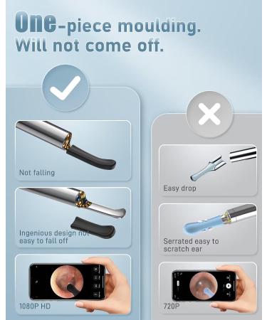 Ear Wax Removal Kit with Camera and Light | 1080P Ear Camera | 7 Pc Ear Cleaning Set | Otoscope for iOS & Android - Buy Online on GoSupps.com