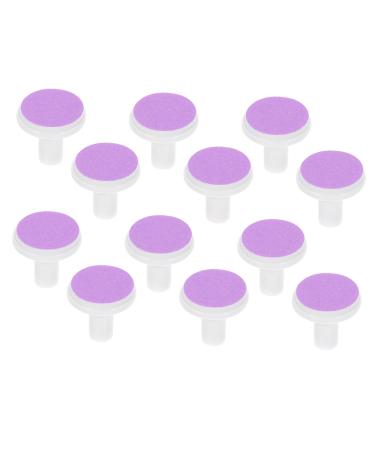 12pcs Tools Baby Nail File Nail Trimmer Replacement Pads pad for Nail Trimmer Baby Nail Accessory Nail File Parts Infant Nail Grind Head Purple Grinder Plastic polishing Head Child 1.8x1.8cm