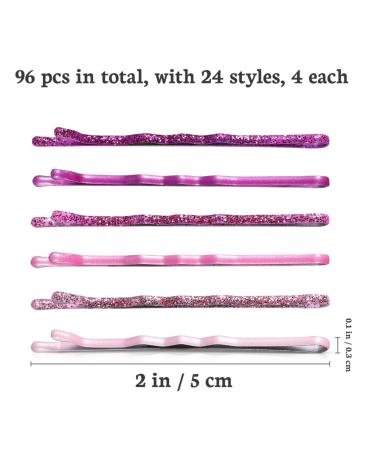 Lurrose 96Pcs Color Glitter Bobby Hairpins - Stylish Hair Clips for Girls & Women - International Shipping Available - Buy Online on GoSupps.com