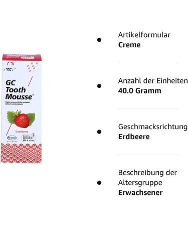 Buy GC Tooth Mousse Strawberry Cream - 40g | Best International Shipping | Smile Brighter & Healthier Teeth - Buy Online on GoSupps.com