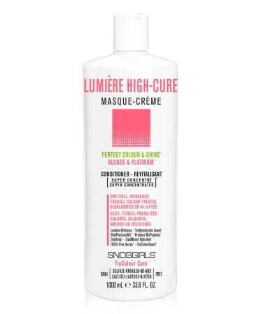 SNOBGIRLS LUMIERE HIGHCURE Blonde Vegan Conditioner Perfect Colour & Shine for Dry Dull Fragile Colour Treated Highlighted or Highly-Lifted Hair Blonde Hair Conditioner Blonde & Platinum Masque-Creme Salon hair care