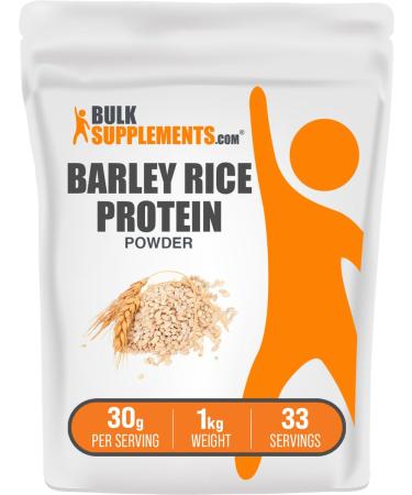 BulkSupplements.com Barley Rice Protein Powder - Vegan Protein Powder Sports Nutrition - Unflavored & Dairy Free 30g per Serving 1kg (2.2 lbs) (Pack of 1) Unflavored 2.2 Pound (Pack of 1)