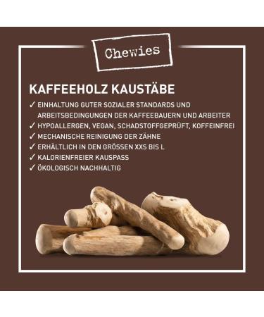 Chewies Coffee Wood Caustab for Dogs - 100% Natural Chewing Bones & Durable Dog Toys - Size S (Up to 12 kg) - Eco-Friendly Accessories - Buy Online on GoSupps.com