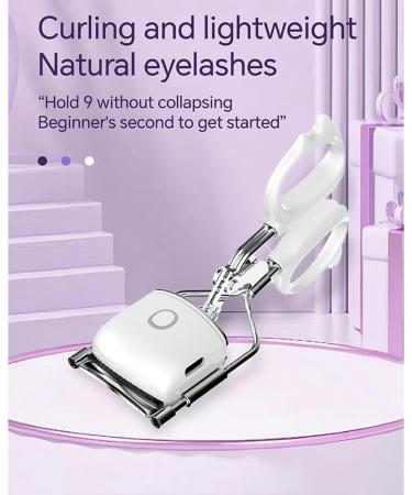 Zhwkelvs USB Charging Model Electric Eyelash Curler Fast Heating Portable Eye Lash Perm Lasting Curling Thermal Eyelash Clip A - Buy Online on GoSupps.com