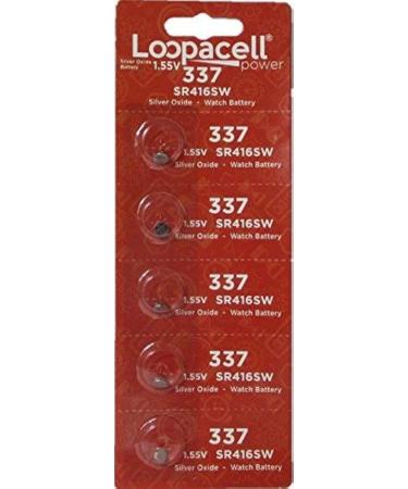 337 (SR416SW) Silver Oxide Battery (5 Batteries)