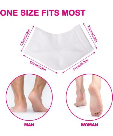 XAENA 3P Moisturizing Gel Heel Socks | Cracked Heel Repair Socks for Women | Toeless Gel Socks (White) - Shop Now! - Buy Online on GoSupps.com