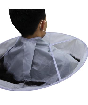 Waterproof Hair Cutting Cape - Adjustable Barber Cape for Kids & Adults | Grey Umbrella Haircut Styling - Buy Online on GoSupps.com