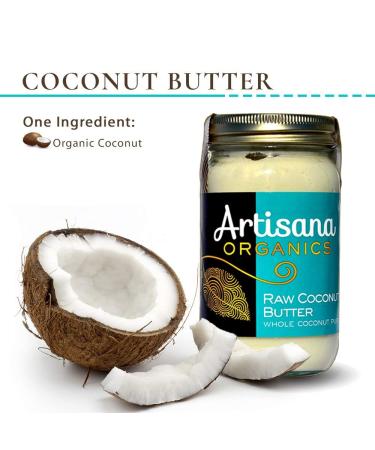 Artisana Organics Raw Coconut Butter 14 oz - Natural Superfood for Cooking & Baking - Buy Online on GoSupps.com