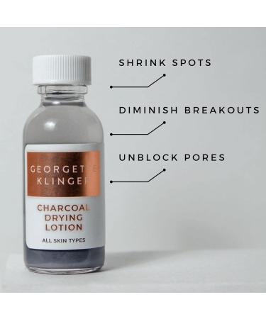Georgette Klinger Charcoal Drying Lotion - Fast-Acting Acne Treatment with Salicylic Acid & Calamine - Clear Skin Overnight - 1 oz - Safe for All Skin Types - Buy Online on GoSupps.com
