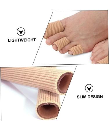 PLAFOPE 2pcs Gel Finger Toe Cover Thumb Protector - Elastic Silicone Wrap Bandages for Toe and Finger Support - Flesh Color - Buy Online on GoSupps.com