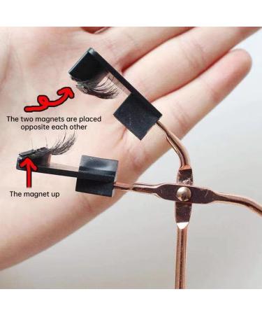 Magnetic Eyelashes Clip Stainless Steel Lashes Applicator Curler Eyes Makeup Tool Eyelash curler - Buy Online on GoSupps.com