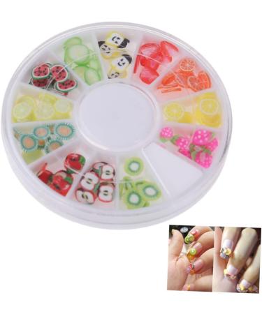 minkissy 12 polymer clay manicure tool Accessories DIY decoration for nail Manicure tools manicure boxed nails decoration fruit nail beauty accessories decorate drill disc nail - Buy Online on GoSupps.com