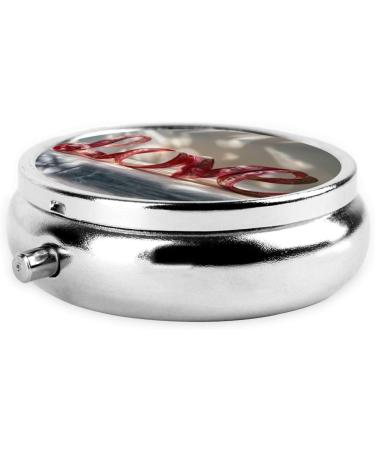 Love Made of Silk Portable Metal Pill Box - Round Mini 3-Compartment Design for Small Pills | Ideal Travel Essential - Buy Online on GoSupps.com