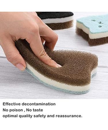 Dishwashing Sponge Scrub Sponge Multifunctional Cartoon Cleaning Sponge Cute Cat Kitchen Sponges Dish Scrubber Home Dishes Washing Cleaning Tool - Buy Online on GoSupps.com