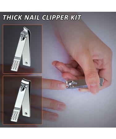 Professional Podiatrist Toenail Clippers for Thick, Ingrown Nails Heavy Duty Red Nail Clipper Kit for Men, Women, Elderly - Toenail Treatment Tools - Buy Online on GoSupps.com