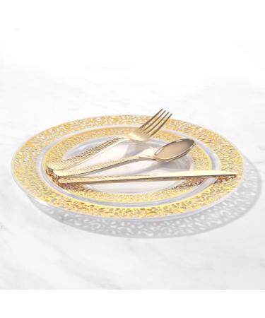 Supernal 360pcs Gold Silverware Set - Disposable Cutlery for Birthday Party & Wedding - Buy Online on GoSupps.com