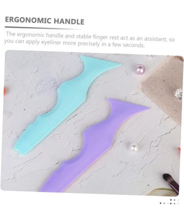 MAGICLULU 4 Pcs Eyeliner Stencils Mascara Tool Aids Beauty Tools De Para Gelatinas Purple Cosmetic 15x5.7cmx2pcs - Buy Online on GoSupps.com