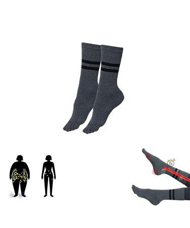 Healsox anti-edema compression socks Tourmaline Losing weight health socks tourmaline acupressure self-heating magnetic self-heating socks foot massage thermotherapeutic socks (gray)