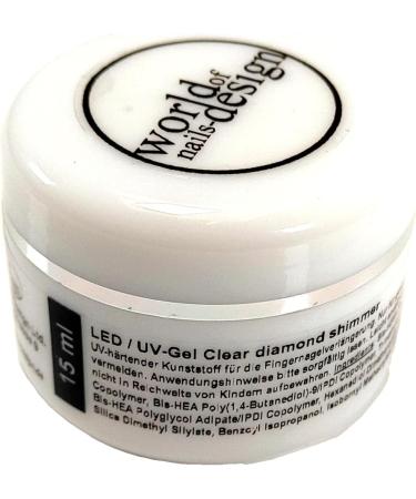 LED/UV Building Gel Diamond Shimmer with Fine Glitter Particles 5 ml (Clear) - Buy Online on GoSupps.com