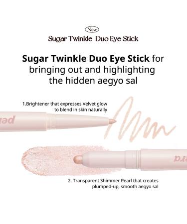 Peripera SUGAR TWINKLE DUO EYE STICK (01 DEWY NUDE) - Long-Lasting Shimmer for Effortless Glamour - Buy Online on GoSupps.com