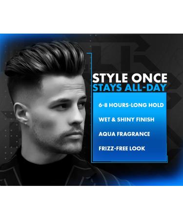 urbangabru Aqua Hair Wax | Alpha Edition 2-in-1 Men's Styling Wax | Strong Hold Wet Look & Shiny Finish - 260 ml - International Shipping Available - Buy Online on GoSupps.com
