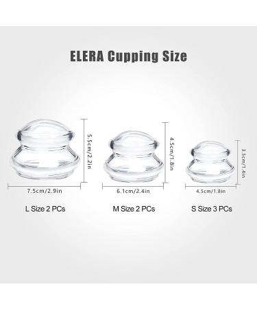 ELERA Silicone Cupping Therapy Set - 7 Professional Chinese Massage Cups for Cellulite Reduction - Buy Online on GoSupps.com