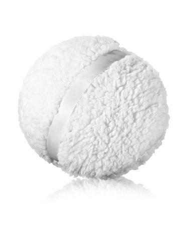 Large Plush Body Powder Puff Soft Washable Reusable Face Body pressed Powder Puff setting Dusting Powder Puff Loose Powder Puffs for Face Body Makeup Tool (White)