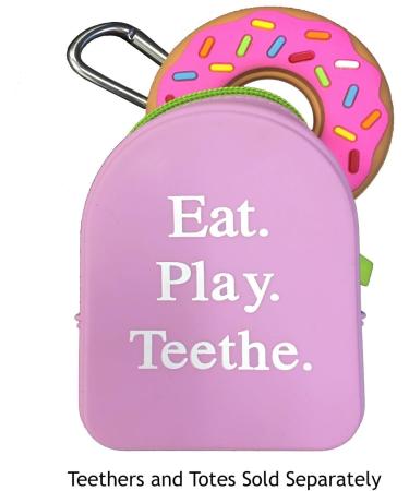 Silli Chews Girls Teething Ring Donut | Pink Silicone Baby Teether - Buy Online on GoSupps.com