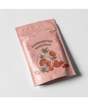 Cannabites - Freeze Dried Strawberry Snack with Hemp Flowers - Buy Online on GoSupps.com