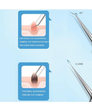 Professional Stainless Steel Blackhead Tweezers & Pimple Popper Tool Kit - Effective Comedo Extractors for Clear Skin - Buy Online on GoSupps.com