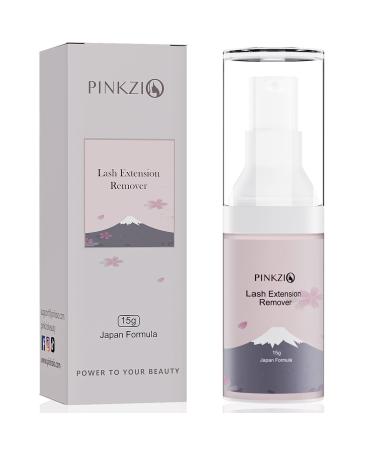 Eyelash Extension Remover and Lash Remover for Lash Extensions for Sensitive Eyes, Eyelash Glue Remover Dissolves Eyelash Extension Glue by PINKZIO 15g Clear pink