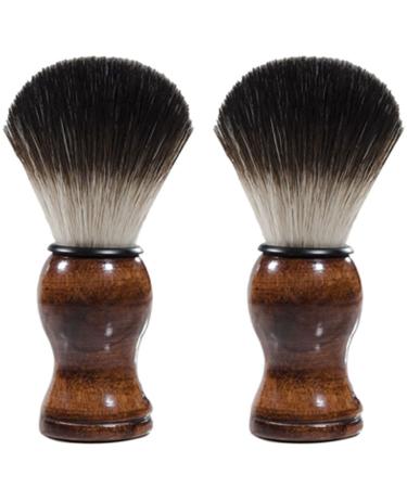 IStovo 2x men shaving brush shave wooden handle face beard cleaning device high quality per salon tool safety razor brush