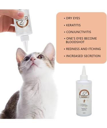 237ml Dogs and Cats Eye Cleaner Pet Eye Care Dogs Eye Rinse Liquid for Cleanse Irritated Eyes - Buy Online on GoSupps.com