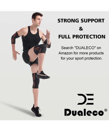 Dualceco Elbow Bandage | Anti-Slip Breathable Support for Bodybuilding & Tennis - Unisex S Black - Buy Online on GoSupps.com