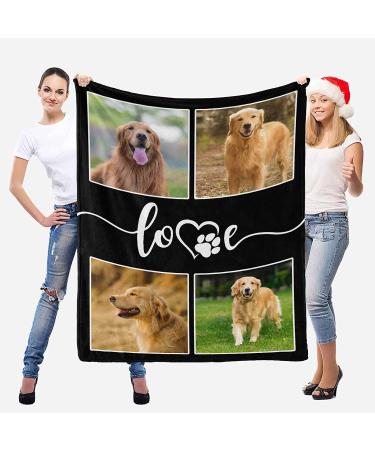 Custom Pet Photo Blanket | Personalized Gift for Pet Owners | Dog & Cat Memorial Blanket | 50x60 Inches - Buy Online on GoSupps.com