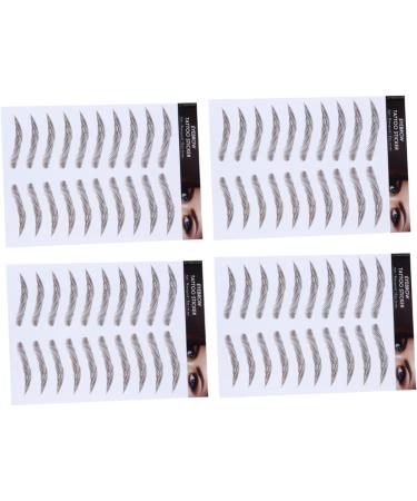 FOMIYES 12 Pcs Eyebrow Stickers Waterproof Stickers Makeup Brow Sticker Artificial Eyebrow Make up 4d Mold - Buy Online on GoSupps.com