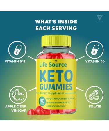 Lifesource Keto Gummies (3 Pack) - Advanced Weight Loss ACV Supplement for Belly Fat - 180 Gummies - Buy Online on GoSupps.com
