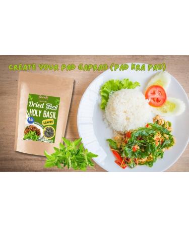 Hida Beauty Dried Thai Holy Basil Leaves 50g Spicy Perfect for Blend Seasoning Asian Cuisines Thai Cooking herbs spices Thai Original Taste - Buy Online on GoSupps.com
