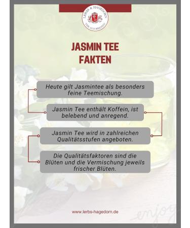 Lerbs & Hagedorn Jasmine Rosen-TEE HUA CHA Tea 2 kg - Buy Online on GoSupps.com