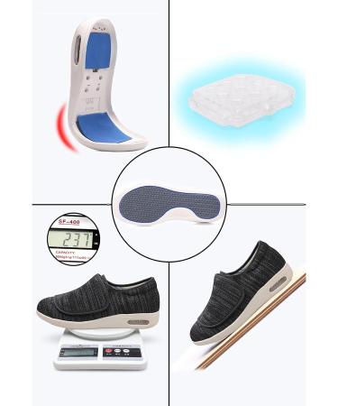 Oldms Women's Extra Wide Width Shoes | Adjustable Closure | Cushioned Insoles | Swollen Ankles Relief | Diabetic & Arthritis Support | Size 8 Grey - Buy Online on GoSupps.com