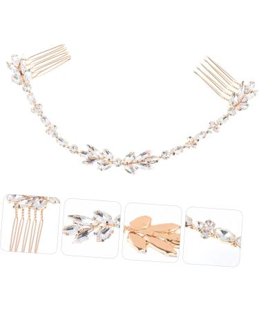 Ipetboom Hair Decorative Comb 1pc Hair Comb Wedding Bride Decorate Alloy Blush Bridal Hair Clip - Buy Online on GoSupps.com