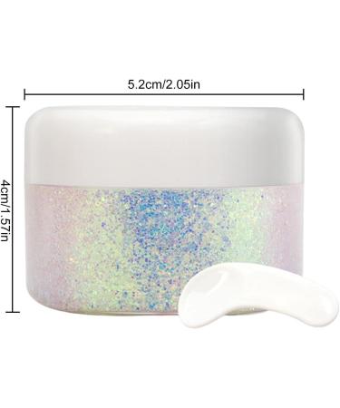 Hair Gel | Hair Gel for Holographic Mermaid - Holographic Sparkling Chunky Mermaid Sequins Makeup Hair Festival Body Face Uaxiu 01# - Buy Online on GoSupps.com