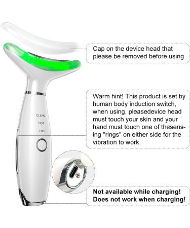 YUNRUO Anti Wrinkles Face Neck Massager - 3-in-1 Portable Device for Skin Care, Fine Lines, and Sagging Skin - White - Buy Online on GoSupps.com