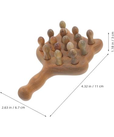 Patkaw Wooden Scalp Massager | Wide Tooth Comb for Headache Relief | International Shipping Available - Buy Online on GoSupps.com