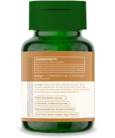 Aryan Herbals Arjuna (White Marudah) 60 Tablets of 500 MG - Buy Online on GoSupps.com