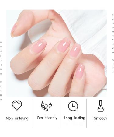 Gel Nail Polish Set Jelly Gel Nail Polish Soak Off UV/LED Translucent Jelly Pink & Light Nude Nail Polish Kit Sheer Nail Gel Gift for Women Nail Art Gel Polish for French Manicure DIY at Home - Buy Online on GoSupps.com