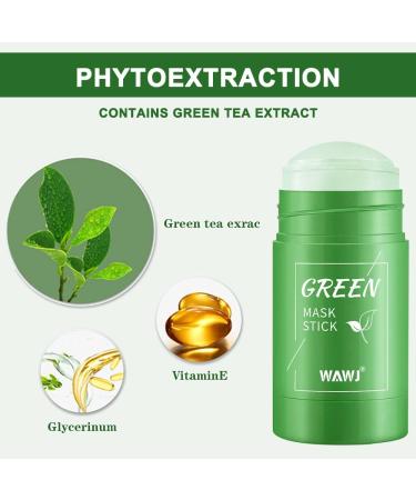 WAWJ Green Mask Green Tea Mask Stick Clean Green Mask Stick Moisturizing Smoothing Control Oil Clean Pores Green - Buy Online on GoSupps.com