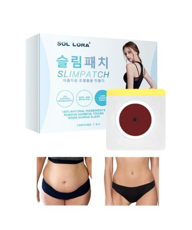 Bitong abdominal fat slimming pavement - 7 sheet breathable sticker for losing abdominal fat - magnetic slimming sticker in the form of a navel paving for belly fat