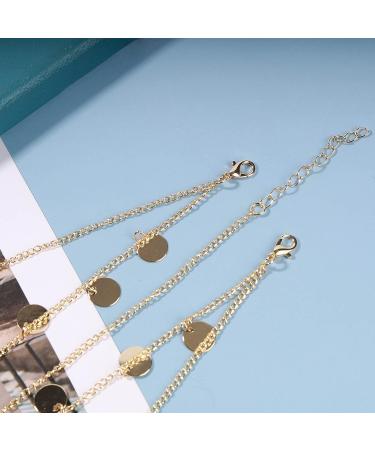 Andelaisi Boho Gold Disc Pendant Layered Head Chain - Gypsy Coin Hairchain for Women and Girls - Buy Online on GoSupps.com