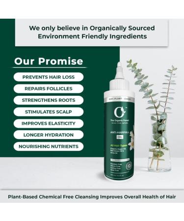 Organic Forest Hair Fall Control Oil - 100% Chemical Free | Argan Almond Coconut Onion & Bhringraj | Hair Oil for Men & Women | 3.4 fl. Oz - Buy Online on GoSupps.com